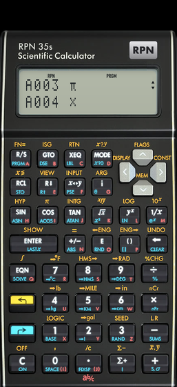 A program keyed in on RPN 35s, in program entry